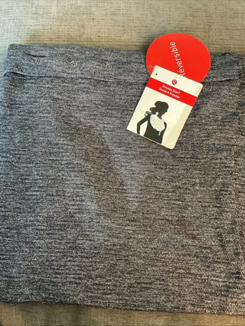 lululemon athletica Gray Reversible Vinyasa Scarf